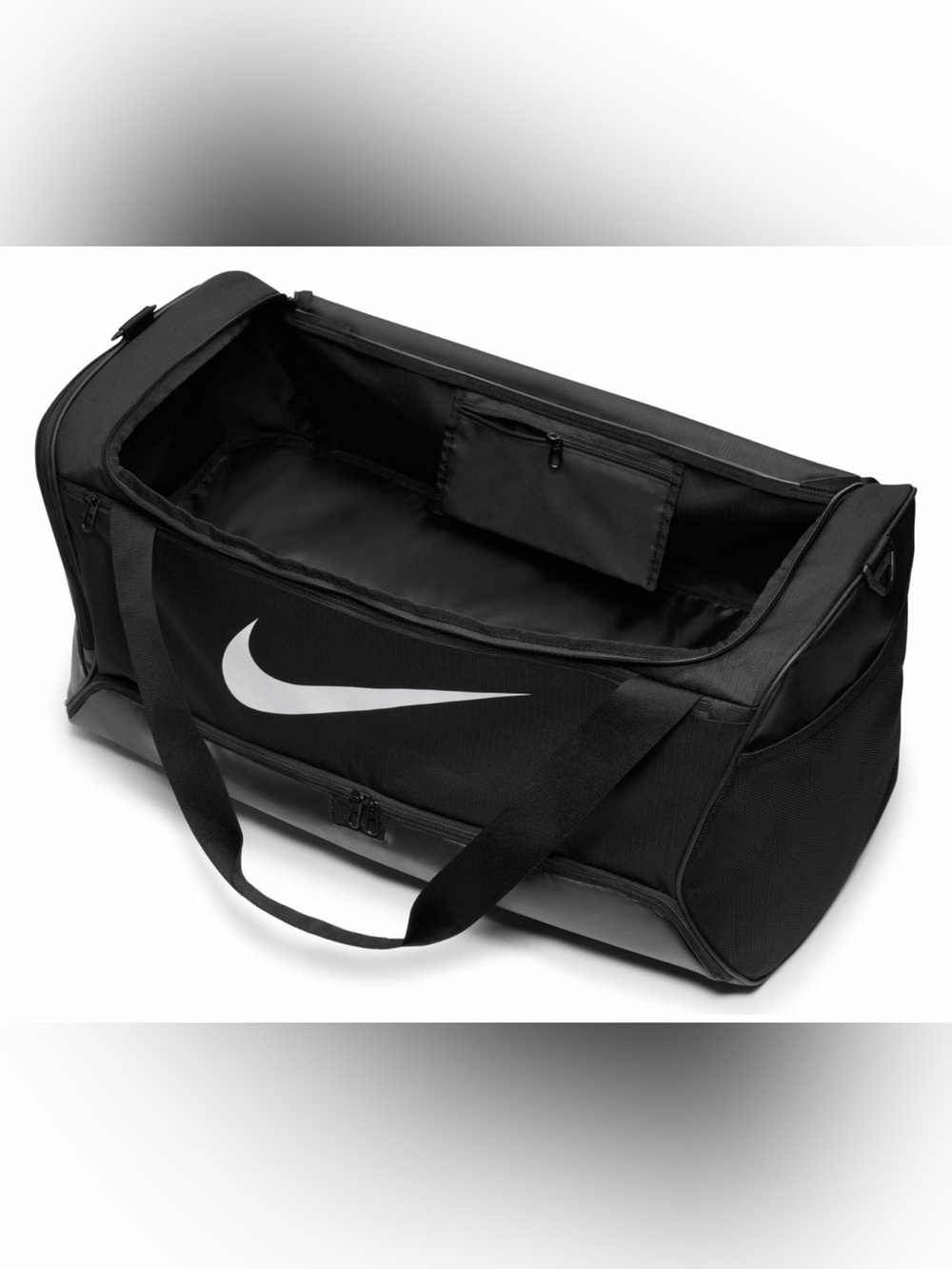 Nike Black Duffel Bag with White Swoosh 95 liter - Picture 2 of 4